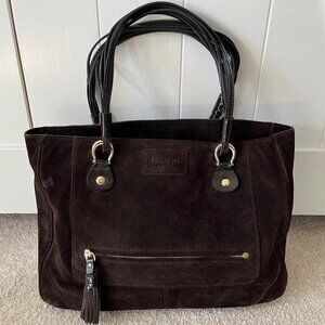 Kate Spade NY Brown Suede Double Handle Bag